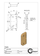 Load image into Gallery viewer, Height adjustable computer arm plans/dimensions