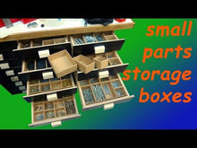 Load and play video in Gallery viewer, Small part storage boxes with cabinet